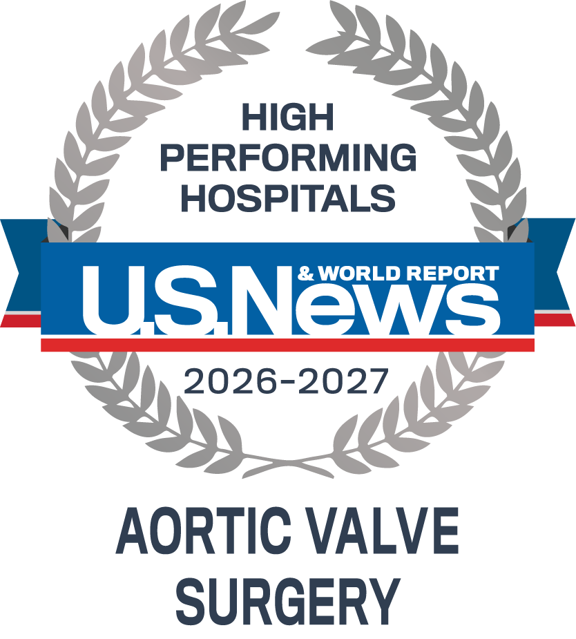 U.S. News badge for Aortic Valve Surgery