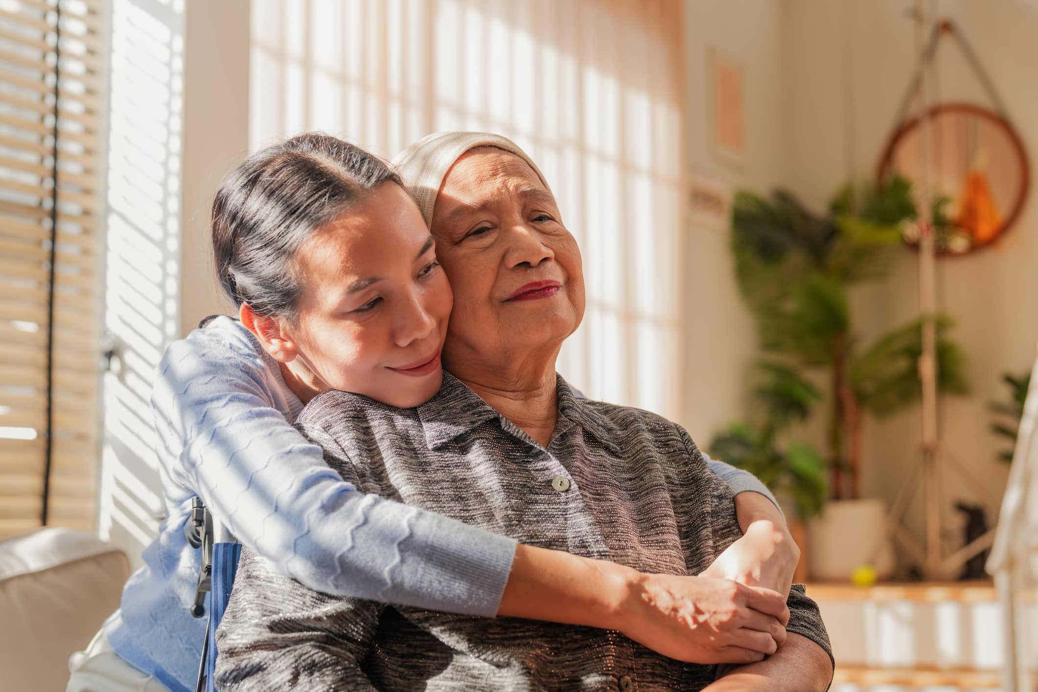 Daughter Hugging Her Mother