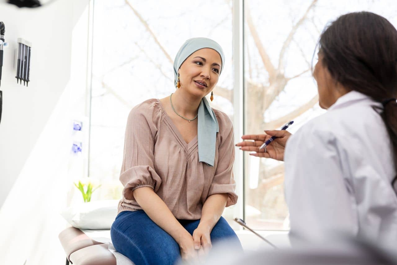 Doctor explaining chemotherapy to a patient