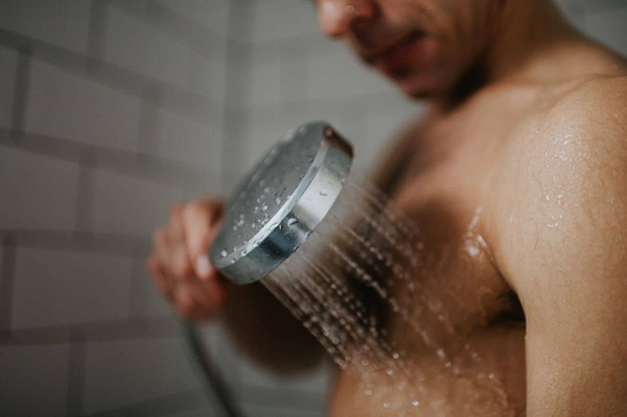 Man taking a shower