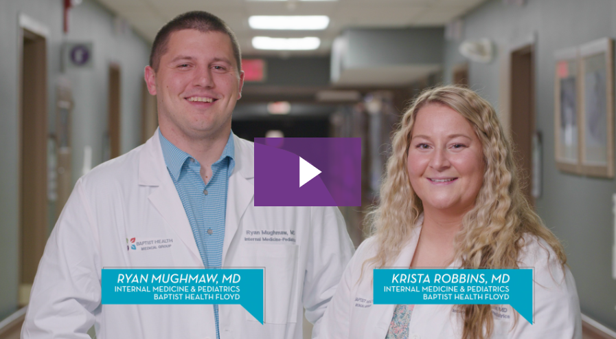 Picture of Ryan Mughmaw, MD, and Krista Robbins, MD