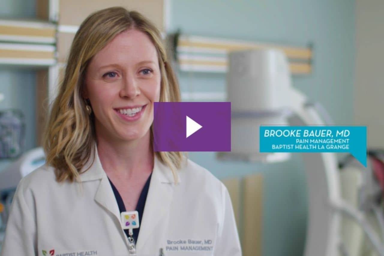 Screenshot of Brooke Bauer MD Pain Management Baptist Health La Grange