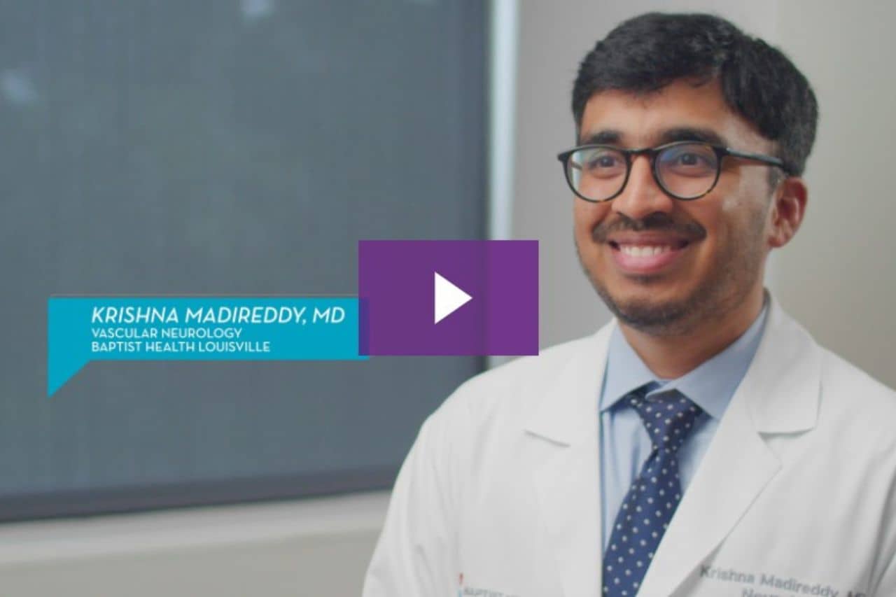 Screenshot of Krishna Madireddy MD Vascular Neurology Baptist Health Louisville