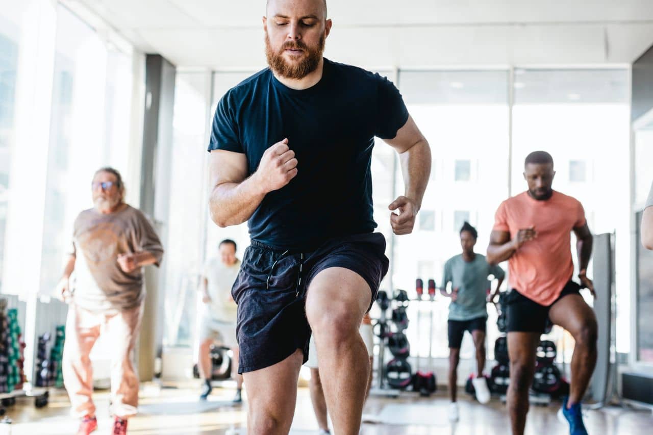 Group of people exercising