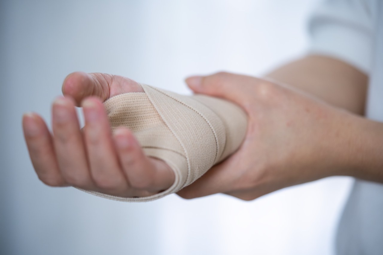Wrist with wrapping