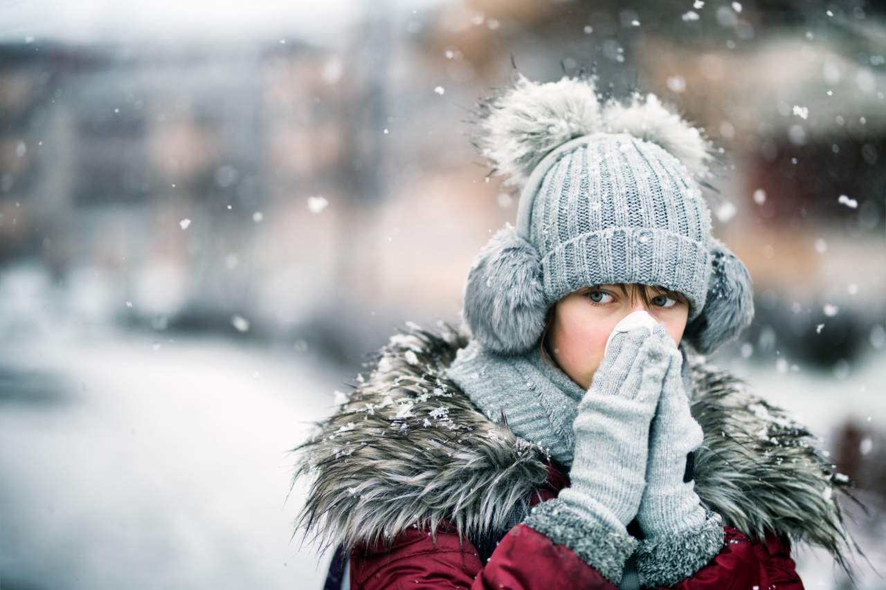 Woman in cold weather