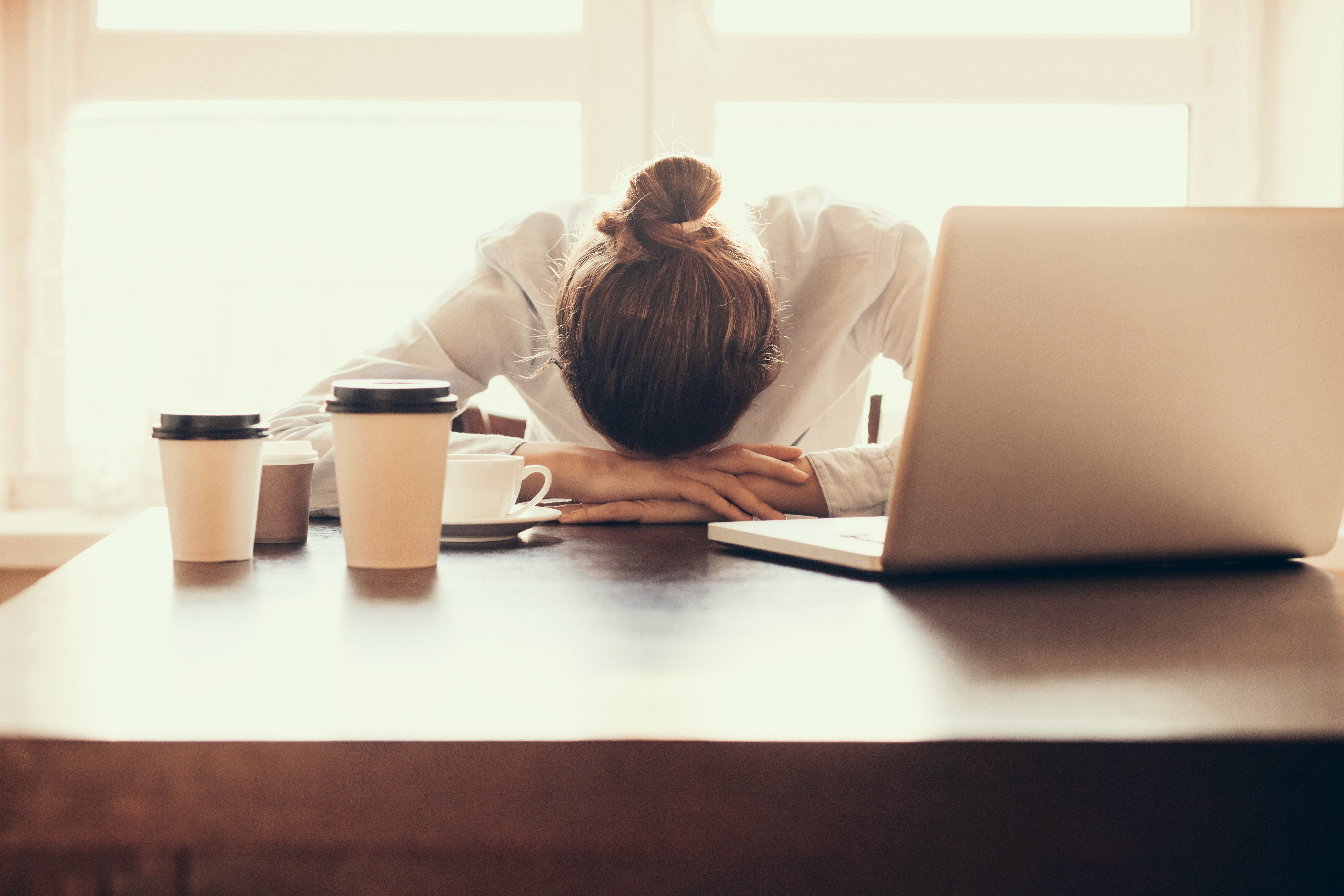 woman suffering from sleep debt