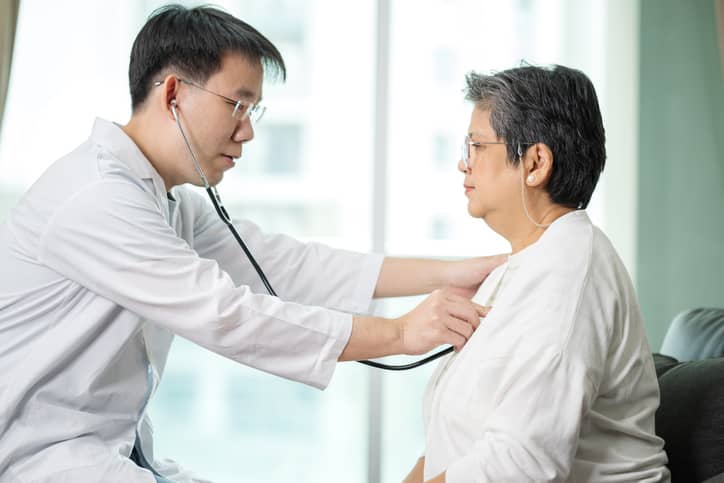 Physician Listening to a Patient's Heart