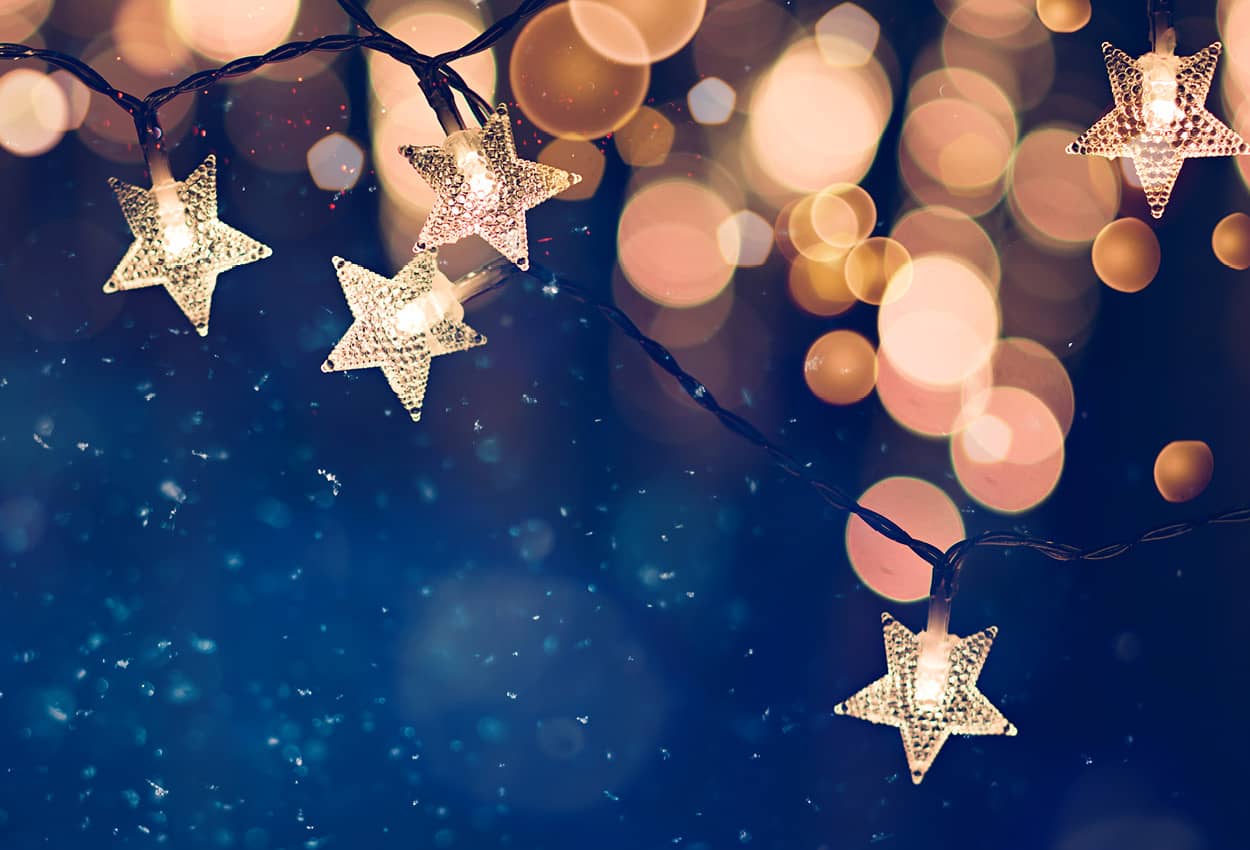 Star lights against a night sky