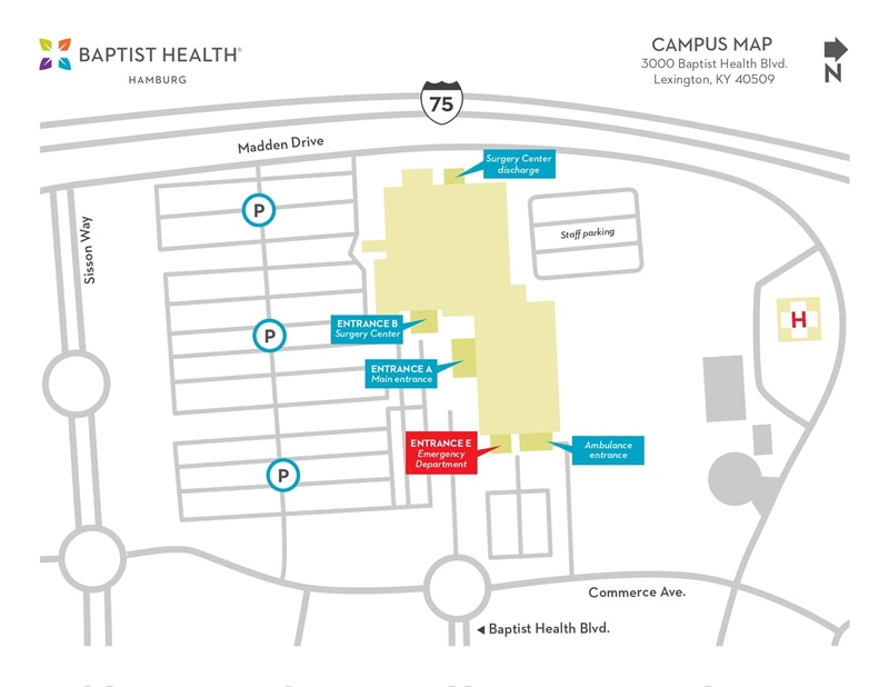 Campus Map of Baptist Health Hamburg