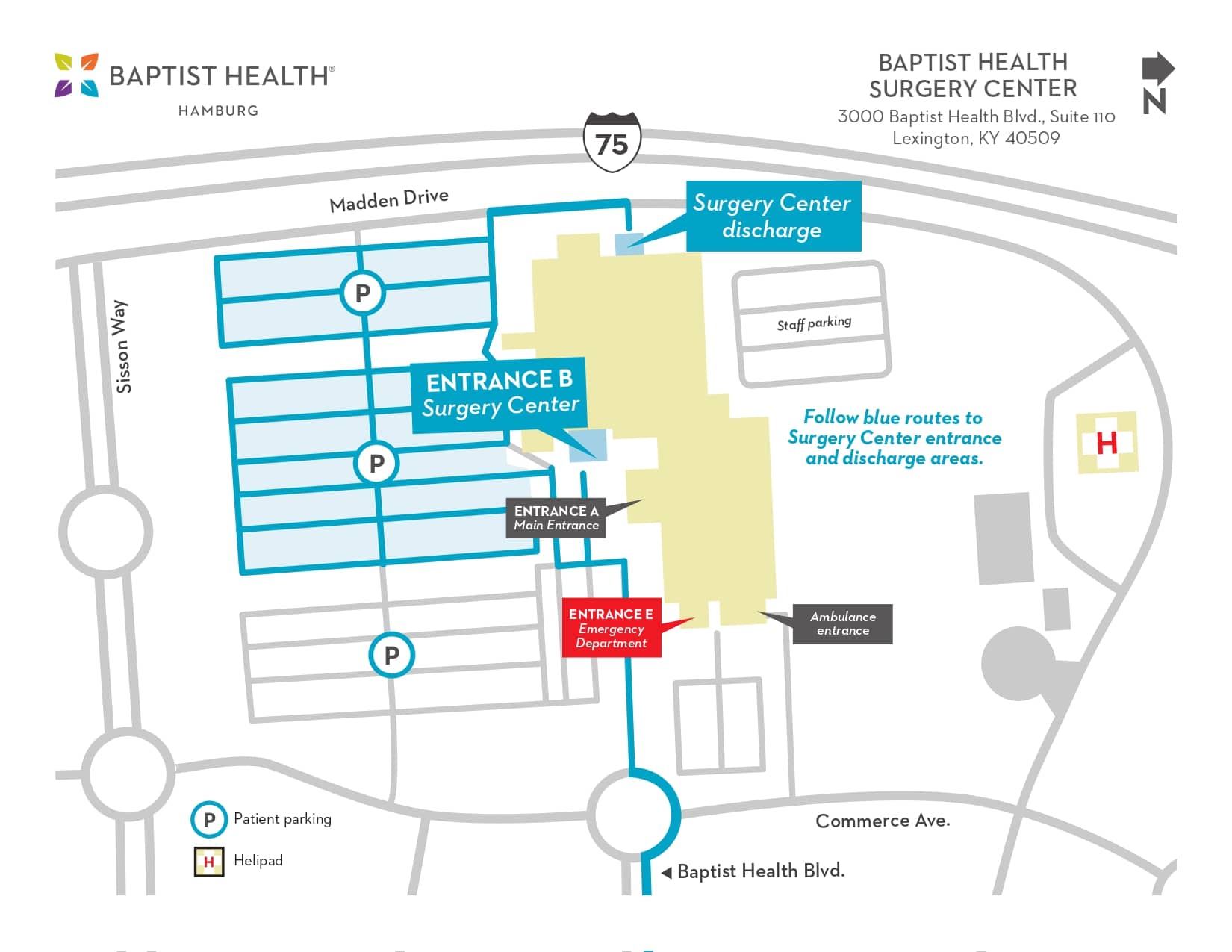 Baptist Health Surgery Center in Hamburg Campus Map Baptist Health