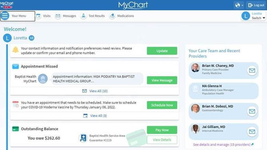 Discover MyChart - Baptist Health
