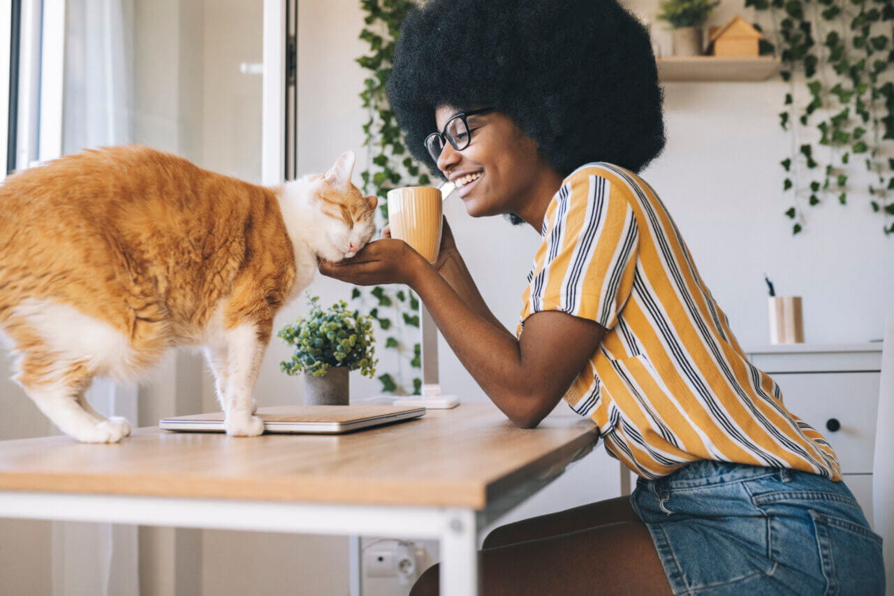 woman enjoying her coffee