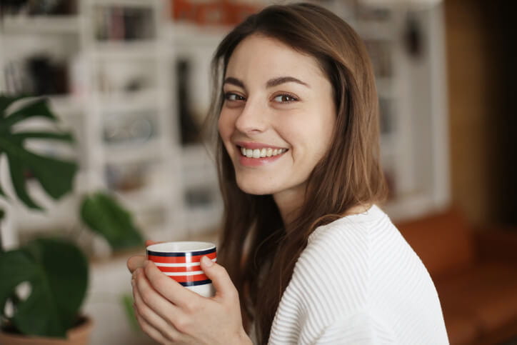 Woman with coffee