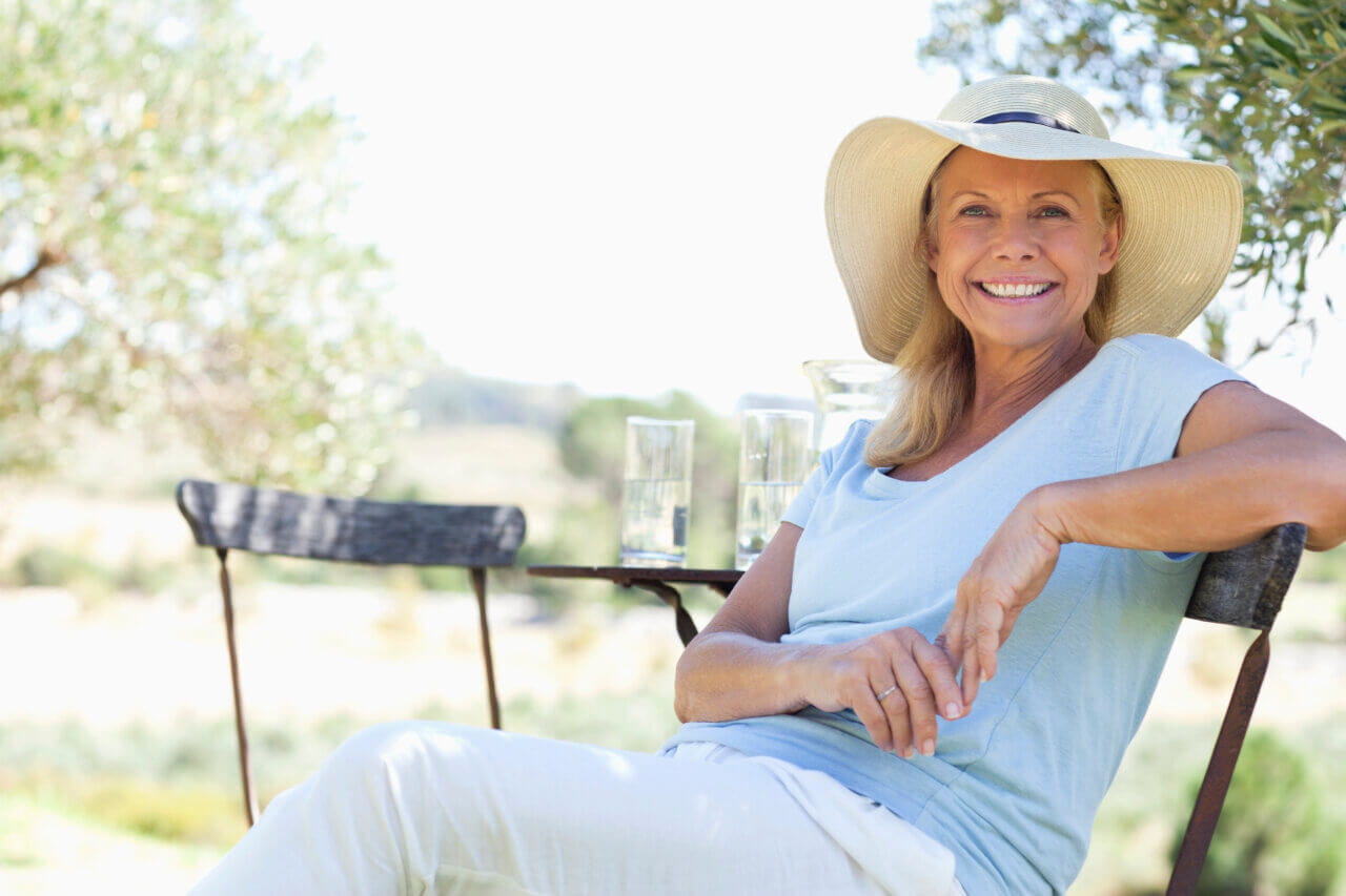 woman with high blood pressure enjoying warmer weather