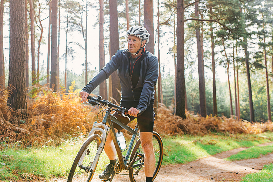 Man on a bicycle